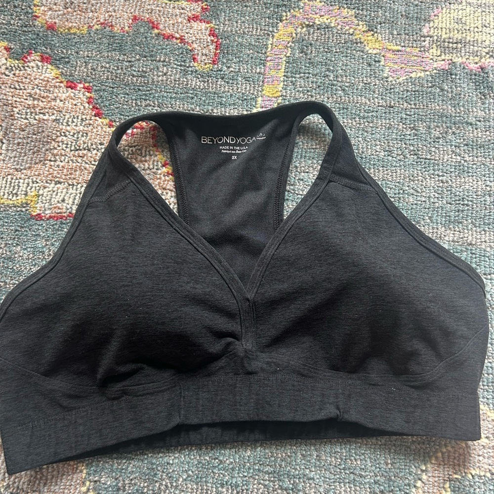 Beyond Yoga Spacedye Racerback Sports Bra size 2X- color darkest night - Picture 2 of 6